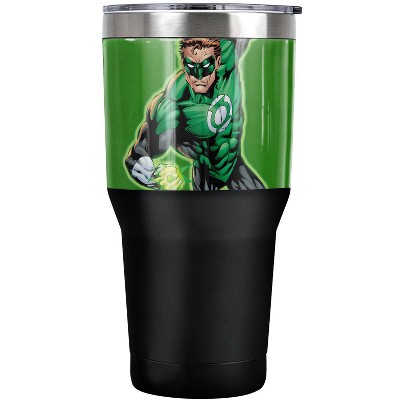 Green Lantern Character Pattern Steel Tumbler 30oz Coffee Travel Mug