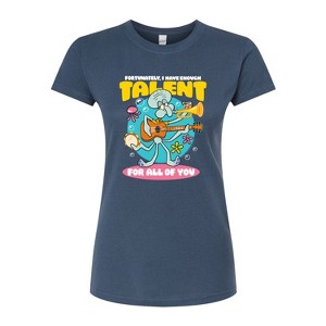 Women's - SpongeBob SquarePants - Squidward Enough Talent For All Of You Fitted Graphic T-Shirt - 1 of 4