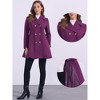INSPIRE CHIC Women's Winter Long Lapel Collar Double Breast Coats - 2 of 4