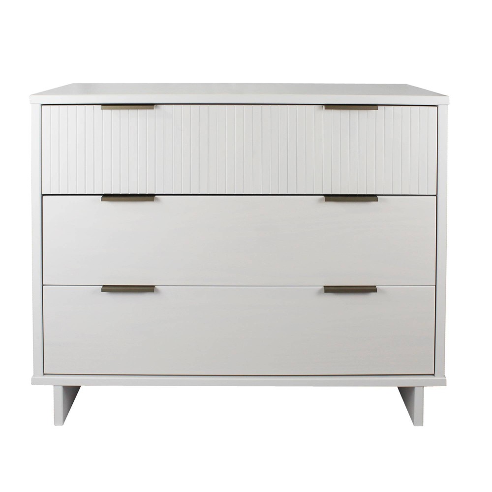 Photos - Dresser / Chests of Drawers Granville Modern 3 Drawer Standard Dresser White - Manhattan Comfort