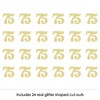 Big Dot of Happiness Gold Glitter 75 - No-Mess Real Gold Glitter Cut-Out Numbers - 75th Birthday Party Confetti - Set of 24 - 2 of 4