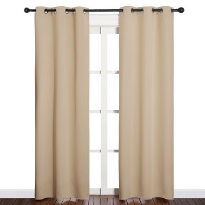 NICETOWN Grommet Top Blackout Curtains, Thermal Insulated Noise Reducing Window Drapes (Set of 2) - 1 of 4
