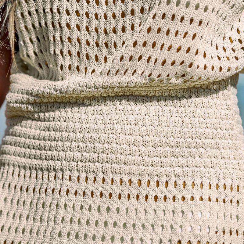 Women's Crochet Knit Cutout V-Neck Cover-Up Mini Dress - Cupshe, 4 of 9