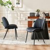 YOUNIKE Modern Dining Room Chairs Set of 2 Armless Kitchen Diner Chair Leather Upholstery Chairs for Dining Table 19.29"Wx19.69"Dx18.5"H - 2 of 4