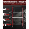 OPPSDECOR Multifunctional Squat Rack, Adjustable Power Cage Rack Stand with Wide & Narrow Pull up Bar, J-Hooks, Safety Spotter Arms for Home Gym - 3 of 4
