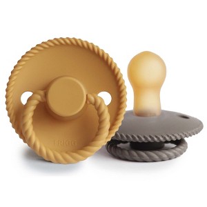 FRIGG Rope Natural Rubber Pacifier 2-Pack - 1 of 4