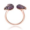 Rose Gold and Black Plated Multi-Colored Cubic Zirconia Bypass Ring – Vibrant Stones with a Striking Two-Tone Design for a Bold, Elegant Look. - 3 of 3