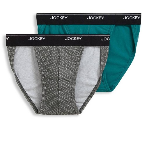 Jockey Men's Elance String Bikini - 2 Pack Xl Sawtooth Grey Geo/bayou :  Target