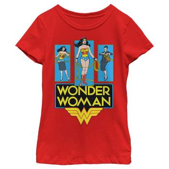 Girl's Wonder Woman Quick Change Panels T-Shirt