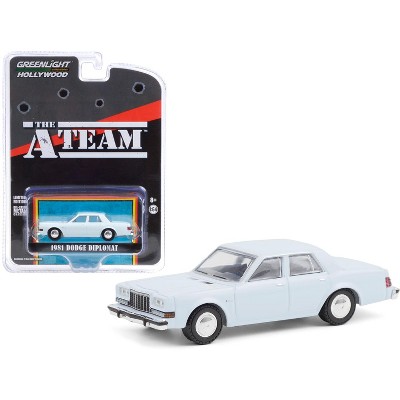 1981 Dodge Diplomat Light Blue "The A-Team" (1983-1987) TV Series "Hollywood Special Edition" 1/64 Diecast Model by Greenlight