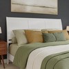 AFI Furnishings Portland King Sleigh Solid Wood Panel Headboard in White - 2 of 4