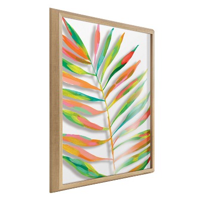 Kate and Laurel Blake Palma Framed Printed Art by Jessi Raulet of Ettavee, 24x32, Natural