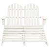 vidaXL 2-Seater Patio Adirondack Chair&Ottoman Fir Wood White - 2 of 4