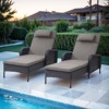 POCASSY Outdoor Chaise Lounge Chair Patio Recliner with Cushion, Adjustable Backrest Outdoor Recliner with All Weather Wicker and Olefin Cushion Cover - 3 of 4