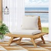 Okak Boho Patio Armless Club Chair Upholstered Accent Chair,A-Shaped Poolside Chairs for Garden,Porch&Backyard,Rustic Patio Furniture - 3 of 4