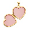 Black Bow Jewelry 14k Yellow Gold 18mm Polished Heart Locket - 4 of 4