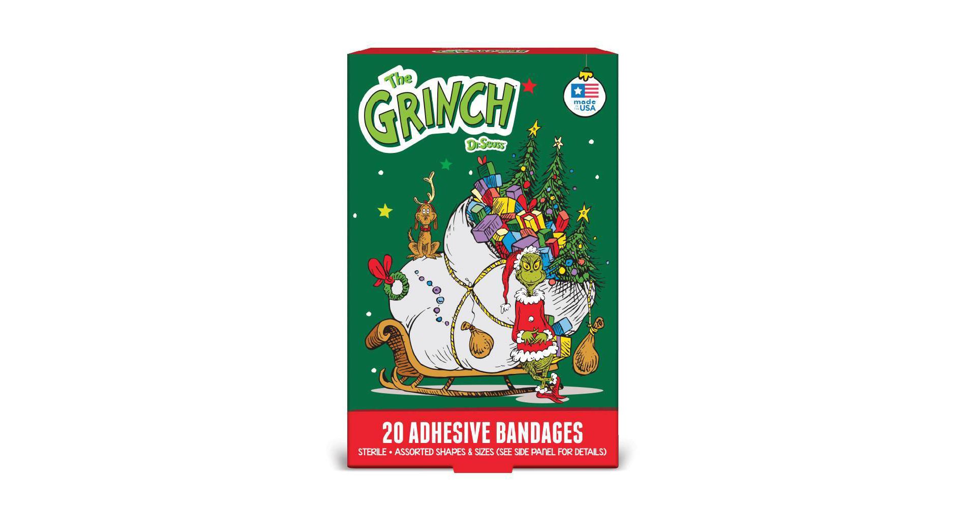 Dr. Seuss The Grinch Adhesive Bandages - 20ct