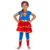 Warner Bros. Justice League Supergirl Girls Cosplay Costume Dress Leggings Cape and Headband 4 Piece Set Little Kid to Big Kid  - 2 of 4