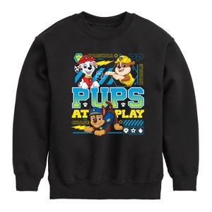 Boys' - Paw Patrol - Pups At Play Graphic Long Sleeve Fleece Sweatshirt - 1 of 4