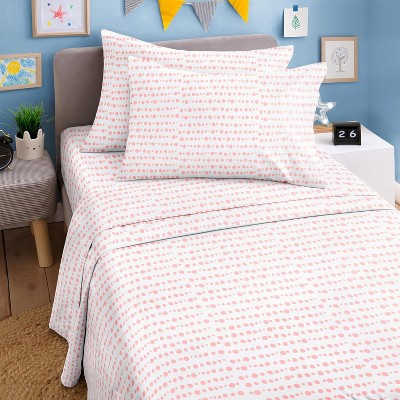 Kids 4 Piece Bed Sheet Set - Cute & Cozy Wrinkle-Resistant with Vibrant Designs - CGK Linens.