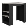 LunaLulinlk Kitchen Island with Storage Base in Black and Ibiza Marble - 4 of 4