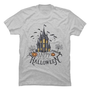 Men's Design By Humans Happy Halloween By darkstroke T-Shirt - 1 of 4