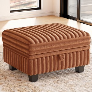 Belffin Corduroy Fabric Ottoman with Storage Ottoman for Modular Sectional Couch - 1 of 4