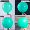 PartyWoo Balloons Teal Turquoise Aqua 18 12 10 5 Inch 140 pcs - 3 of 4