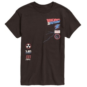 Men's - Back to the Future - License Plate And Icon Short Sleeve Graphic T-Shirt - 1 of 3