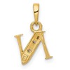 Black Bow Jewelry The Chloe Mini Diamond Accent initial N Pendant in 14k Yellow Gold - 3 of 4