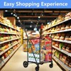 Folding Shopping Cart with Wheels, 360° Swivel Design, Heavy Duty Utility Cart, Black - 4 of 4
