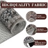 Washable Area Rugs Non-Slip Vintage Rugs for Living Room, Low Pile Stain-Resistant Distressed Oriental Carpet, Foldable Floral Print Floor Covering - 4 of 4