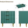 TackView Fluted Dresser with Drawers - Wooden Chest with Metal Handle & Feet for Bedroom, Living Room & Hallway - 3 of 4