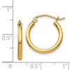 Black Bow Jewelry 2mm, 14k Yellow Gold Classic Round Hoop Earrings, 17mm (5/8 Inch) - 3 of 4