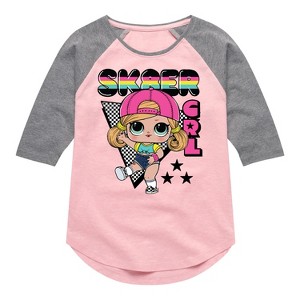 Girls' - LOL Surprise! - SK8ER GRL Shirt Tail Raglan Graphic T-shirt - 1 of 4