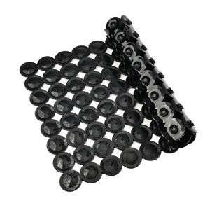 Cameo Non-Slip Bathtub mat, Modern Glaze Design, 27" x 15" Shower Mat with Suction Cups and Water Drain Holes, BPA, LaTeX, Phthalate Free (Black) - 1 of 4