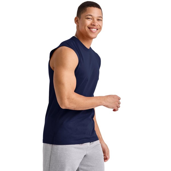Musculosa de algodón para hombre Hanes, paquete de 3 4