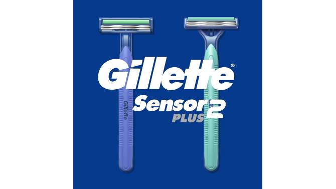 Gillette Sensor2 Plus Pivoting Head Men's Disposable Razors, 2 of 10, play video