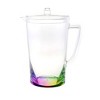 Gulches 2.75 Quarts Oval Halo Design Unbreakable Plastic Water Pitcher with Lid - BPA Free, Ideal for Drinks & Juices, with Spout,muti - 3 of 4