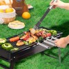 Portable Barbecue Charcoal Grill, Foldable BBQ Tabletop Smoker, Camping Barbecue Grill for Garden Backyard Party Picnic Beach - 4 of 4