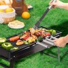 Portable Barbecue Charcoal Grill, Foldable BBQ Tabletop Smoker, Camping Barbecue Grill for Garden Backyard Party Picnic Beach - image 4 of 4