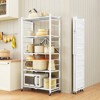 SKONYON Storage Shelves Foldable Metal Shelves Utility Shelving Units with 6 Hooks 4-Tier & 5-Tier - 2 of 4