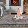Area Rug Machine Washable Soft Non Shedding Non Slip Floor Carpet Boho Vintage Floral Throw Rug for Bed Room Dining - 2 of 4