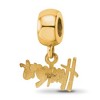 Black Bow Jewelry 14k Yellow Gold Plated Sterling Silver Nebraska Cornhuskers NCAA Bead Charm - 4 of 4