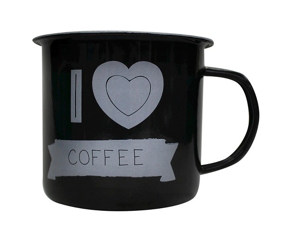 Enamel Mug I 'Heart' Coffee