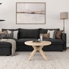 Plank+Beam Cross Leg Modern Coffee Table, 30" Solid Wood Tables for Living Room, Round Center Table - 2 of 4