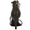 Allegra K Women's Ankle Strap Rhinestone Stiletto Heel Heeled Sandals - 3 of 4