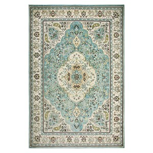 Lahome Medallion Floral Hallway Area Rug–Soft Low Pile Washable Non-Slip Carpet for Kitchen,Bedroom, Living Room,or Dining Room - 1 of 4