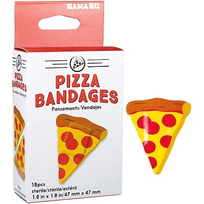 Gamago Pizza Bandages | Set of 18 Individually Wrapped Self Adhesive Bandages