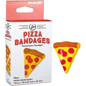 Gamago Pizza Bandages | Set of 18 Individually Wrapped Self Adhesive Bandages - 1 of 3